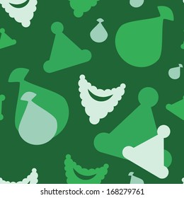 Seamless green christmas pattern