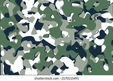 Seamless green classic camouflage pattern vector