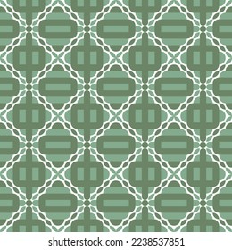 seamless green damask pattern with intresting shapes