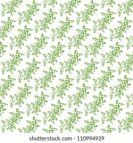 Seamless green floral background
