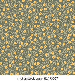 seamless  green floral background