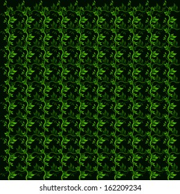 seamless green floral background with pattern