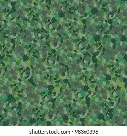 Seamless green floral pattern with leafs