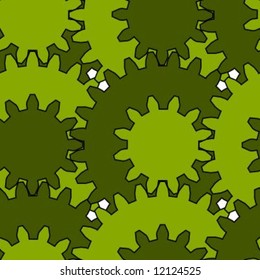 seamless green gear mesh