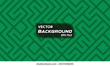 Seamless Green Geometric Pattern with Bold Linework and Symmetrical Design