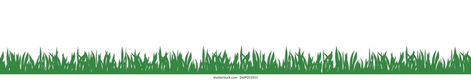 Seamless green grass border. Template for banners, discounts, spring backgrounds and postcards.