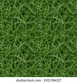Seamless green grass close-up, vector background texture green grass