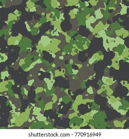 Seamless green and gray military fashion camouflage pattern vector