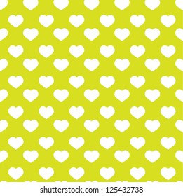 Seamless green heart pattern - valentine wrapping design