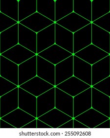 Seamless green hexagon pattern 