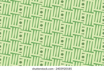 Vector de patrón japonés verde sin foco. Bambú. Ideal para papel pintado, papel envasado, empaque.