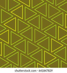 Seamless Green Khaki Triangle Pattern