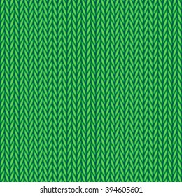 Seamless green knitted pattern. Vector illustration for your graphic design