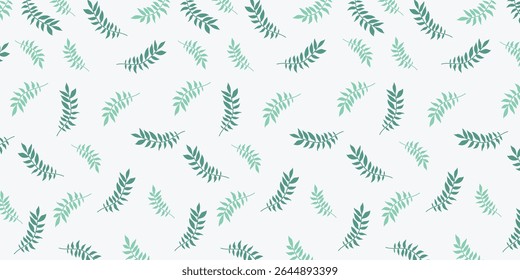 Seamless green leaf pattern background. Botanical foliage design perfect for fabric, eco packaging, wallpaper, wrapping paper, nature theme, and tropical decoration projects. sstkBackgrounds