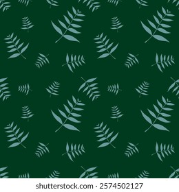 Seamless Green Leaf Pattern - Botanical Design for Nature and Organic Themes