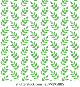 Seamless green leaf pattern design
