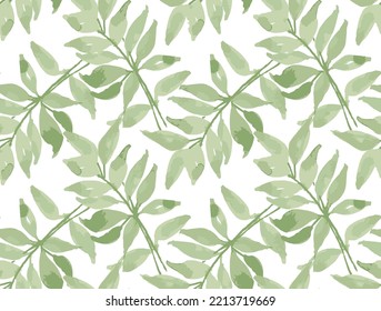 Seamless Green Leafy Background Pattern,Seamless Pattern With Green Leaf