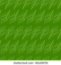 seamless green leaves background