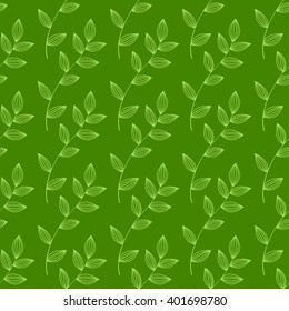 seamless green leaves background