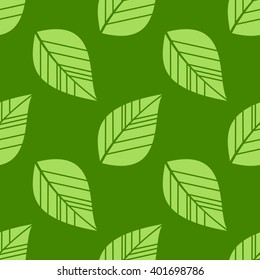 seamless green leaves background