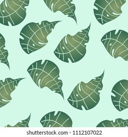 seamless green leaves background. vector illustration