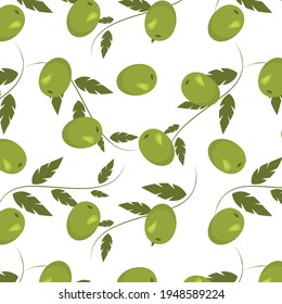 Patrón de oliva verde sin focas. Fondo vectorial. Naturaleza