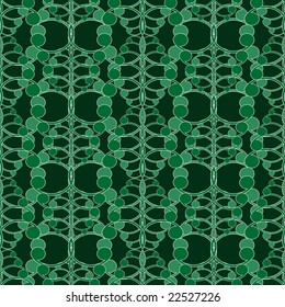 Seamless green ornament floral pattern