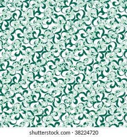 Seamless green ornament pattern