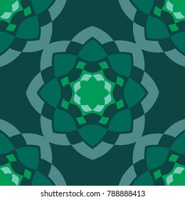 Seamless green ornament pattern, this pattern can be used for fabric, background, print, wallpaper, curtain, tile and etc.