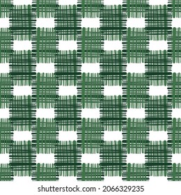 SEAMLESS GREEN PATTERN BACKGROUND WITH HAND DRAW SQUARE SHAPE FROM LINE