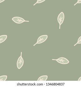 Seamless green pattern of leaves in the style of shabby chic.  Seamless  design for fabric, cover, banner, interior, children's clothing, print for packaging cosmetics, gift packaging
