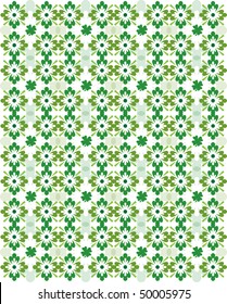 Seamless green pattern with little shamrocks in it.