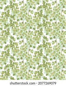 Seamless green pattern Green olives, Olive endless background, texture, wallpaper. Vector illustration  floral wallpaper seamless pattern or background