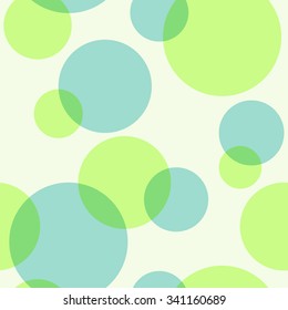 Seamless green pattern with piling circles