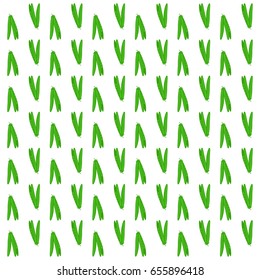 Seamless green pea pattern over white. Vector illustration