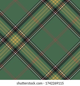 Diseño de yeso verde sin igual. Fondo vectorial tartán. Para tela, cubierta, textil, etc.