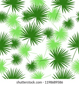 Seamless green plant leaves pattern vector design