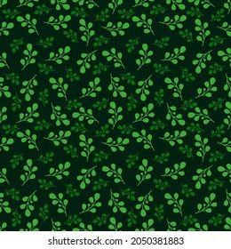 seamless green plant pattern for background, greeting card, packaging, texture, fabric pattern, wallpaper, wall decoration