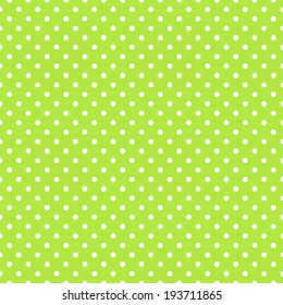 Seamless Green Polka Dot Background Pattern