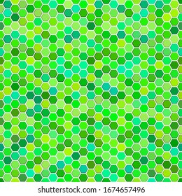 Mosaico aleatorio de abeja verde sin igual. Fondo de azulejos hexágonos verdes. Imprimir para fondos web, envoltura, decoración, etc. Sigue otros patrones de mosaico en mi colección.