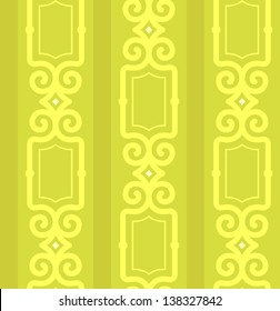 Seamless green retro wallpaper