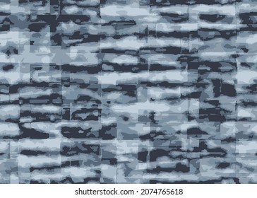 Seamless green sci fi futuristic techno metal wall grunge Geometrical texture repeat modern pattern, indigo blue background.