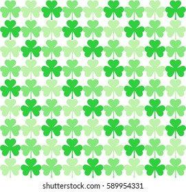 Seamless Green Shamrock Stripes Pattern Background Vector