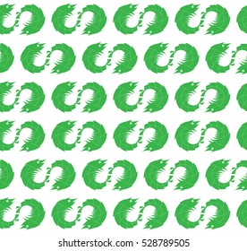 Seamless Green Shrimp Ocean Creature Pattern Background