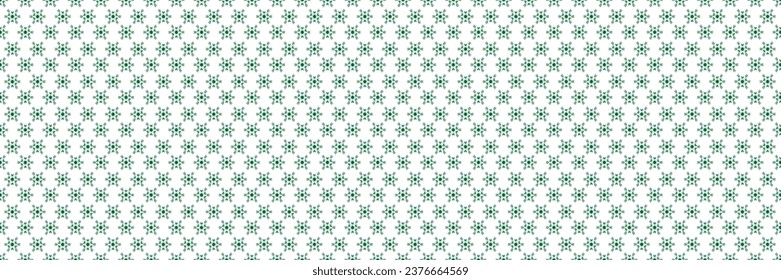 Diseño de forma de nieve verde sin foco en blanco para patrón y fondo, fondo navideño.
