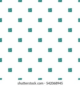 seamless green square glitter pattern with white background