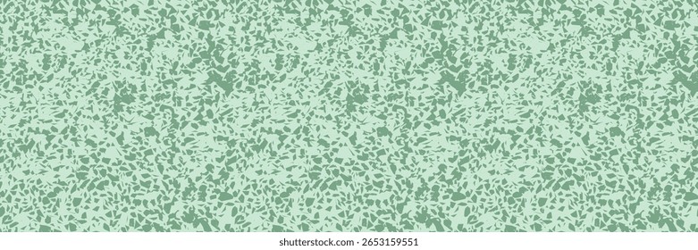 Seamless green terrazzo pattern with marble texture. Modern abstract vector design perfect for floor tile, stone surfaces, and stylish backgrounds