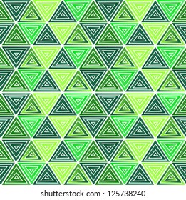 seamless green triangle pattern, eps 10