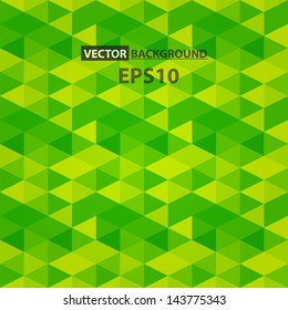 Seamless Green Triangles Vector Pattern
