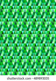 Seamless green triangular background / texture / pattern